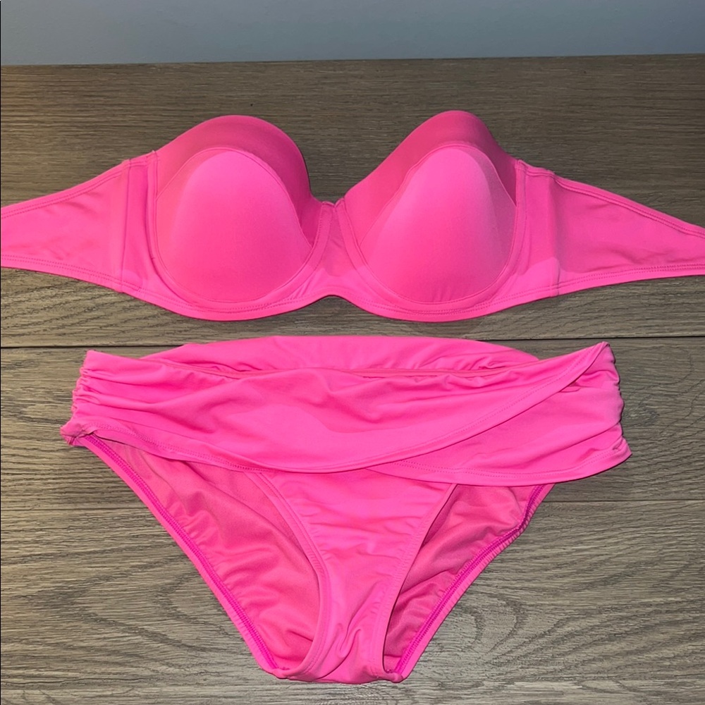 Lilly Pulitzer Pink Bandeau Bikini Set